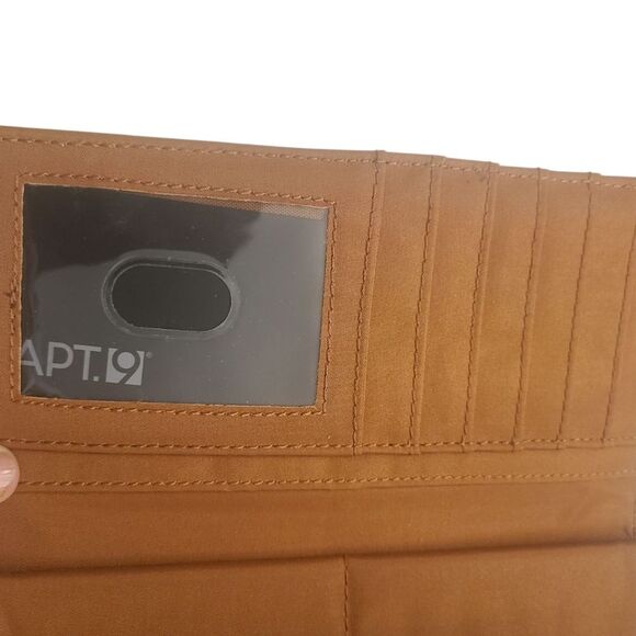 APT 9 Clutch Wallet Floral Pleated Snap Front Closure - Picture 5 of 12